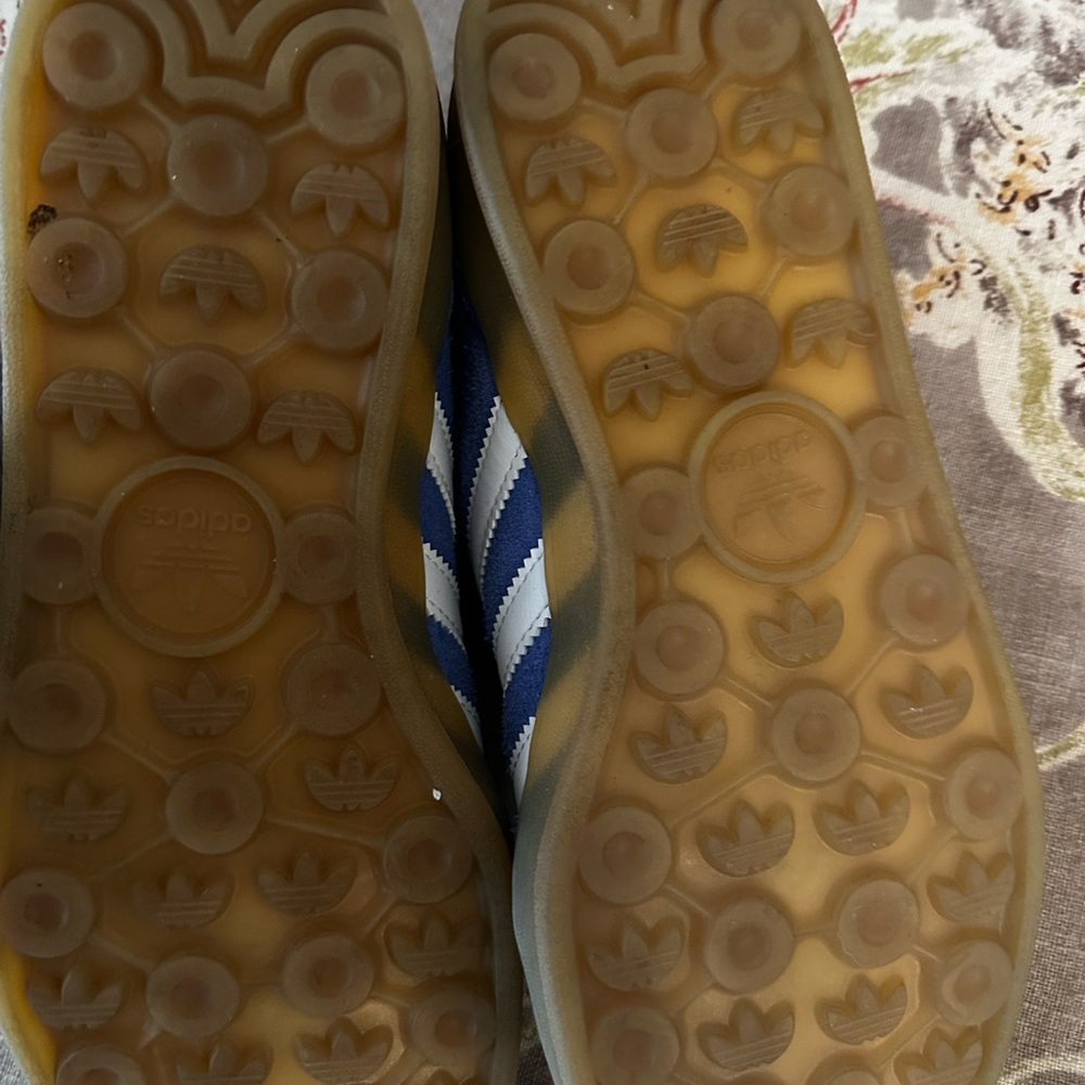 adidas Blue Suede Gazelle Sneakers with White Stripes - Picture 4 of 4